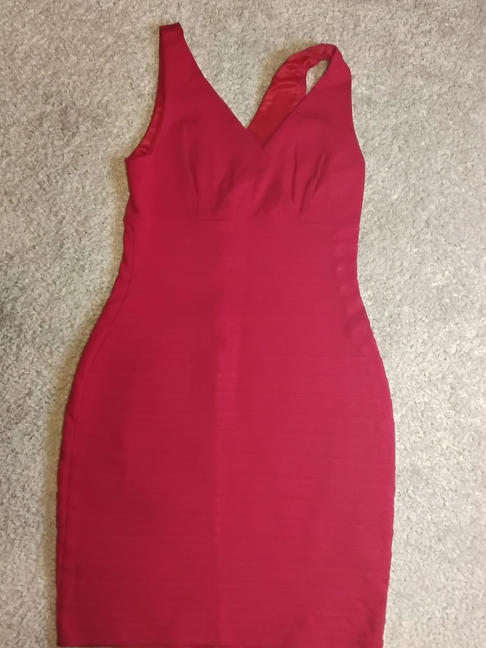 Express One-Shoulder Red Bodycon Dress